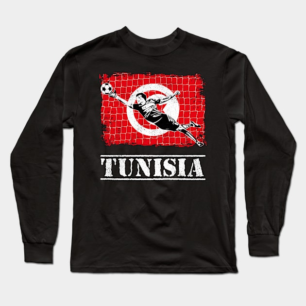 Tunisia Soccer Goalie Goal Keeper Shirt Long Sleeve T-Shirt by zeno27